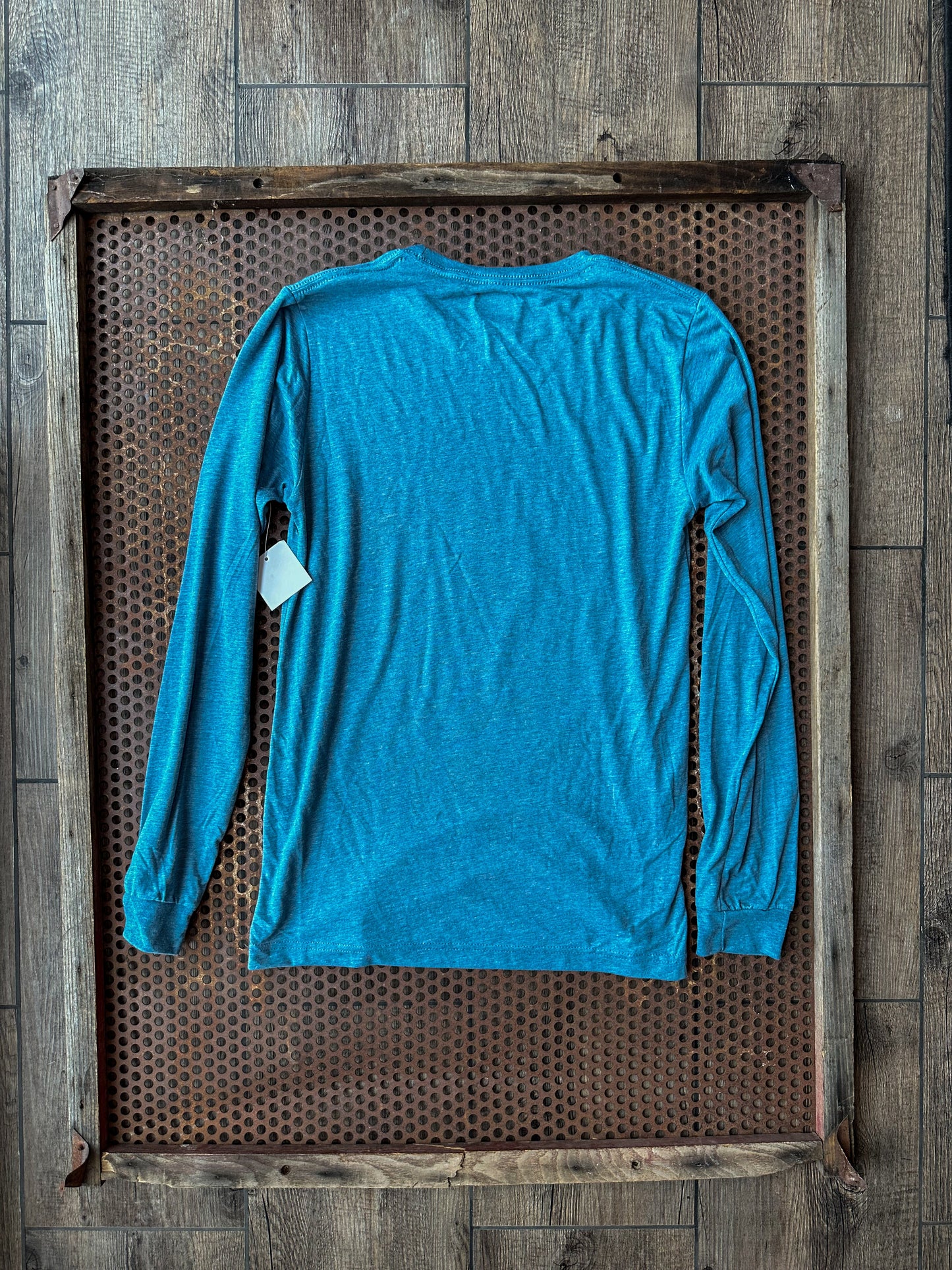 Breakaway Roper triblend long sleeve tee in denim blue The Rodeo Rose