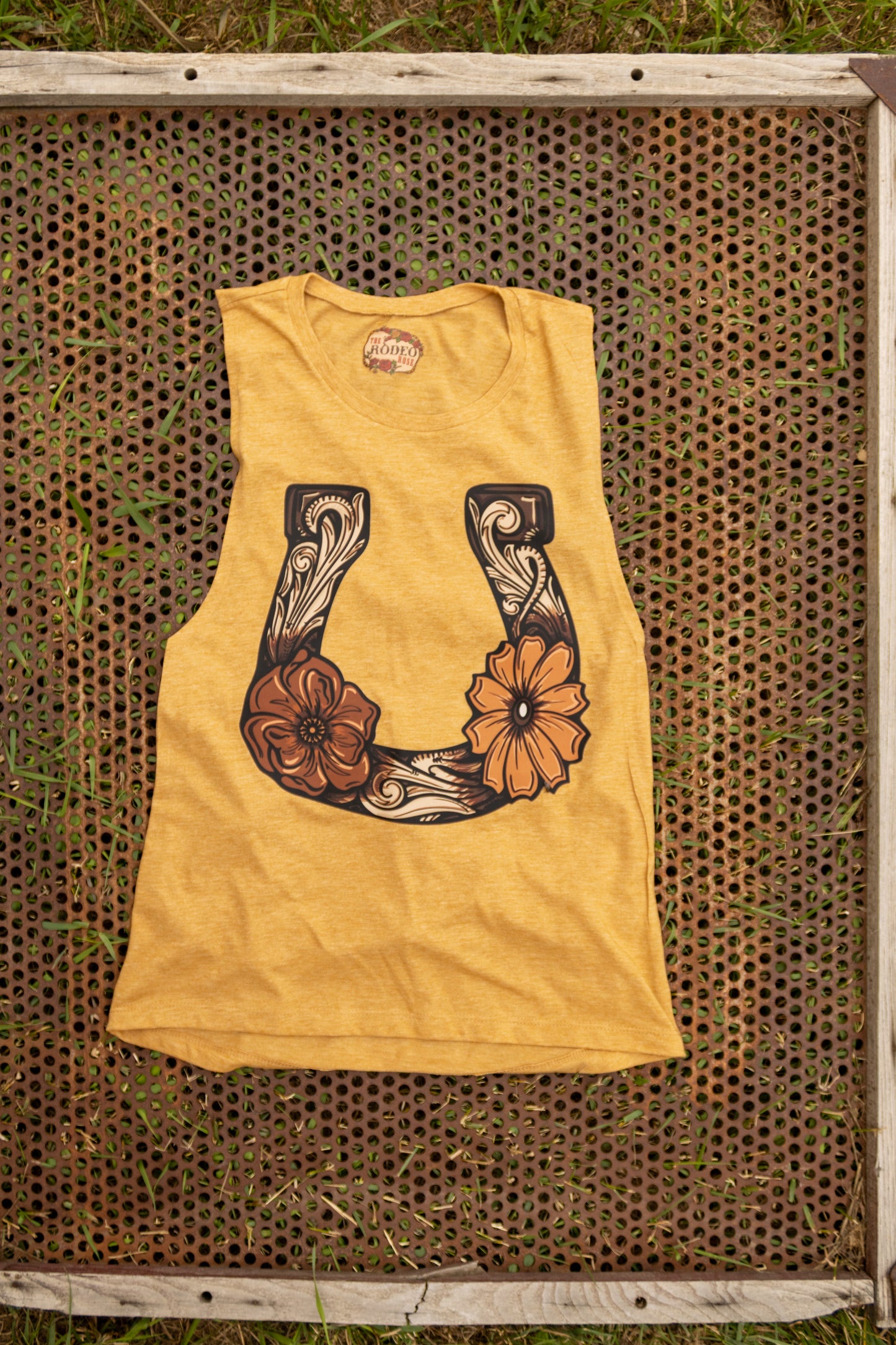 Tooled Horseshoe Muscle Tank