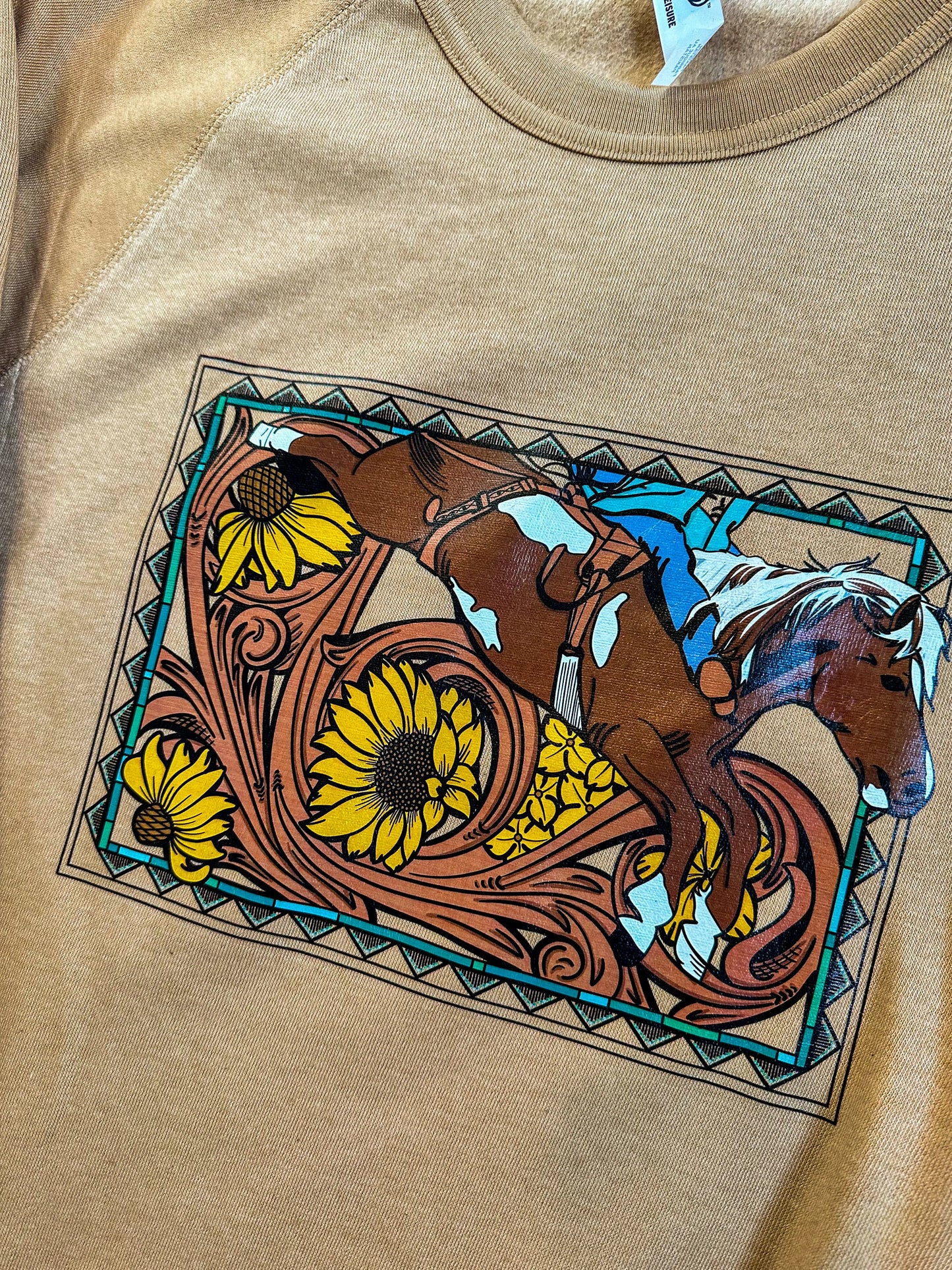 Barback rider floral scroll crewneck The Rodeo Rose
