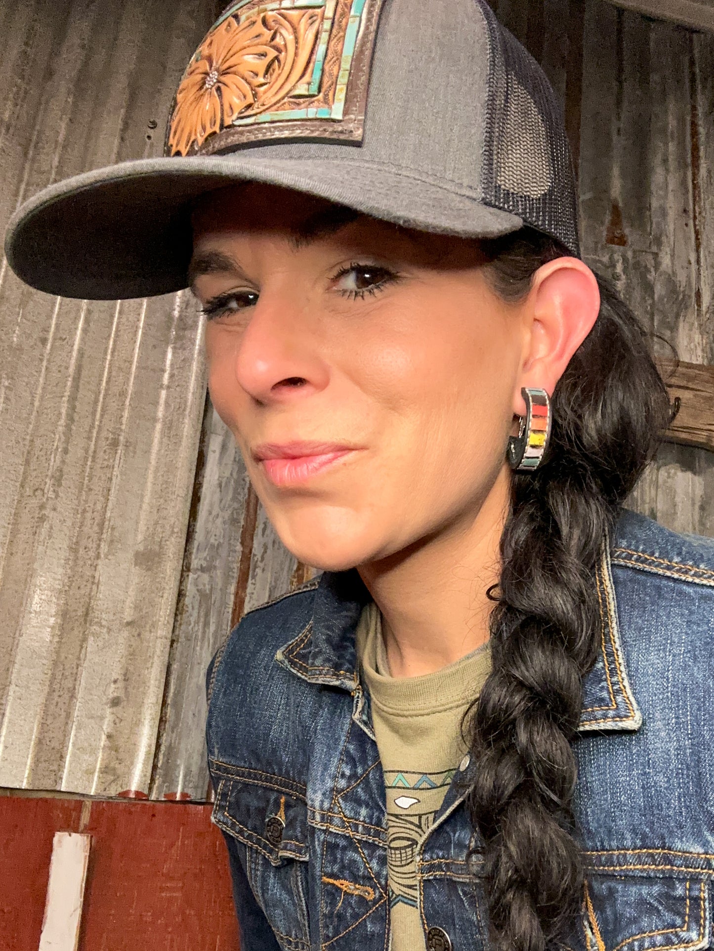 Beaded Vera Hoop Earrings Small