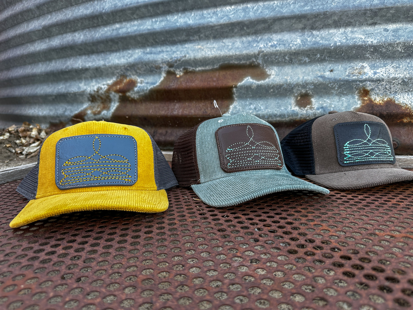 Boot Stitch Corduroy Cap