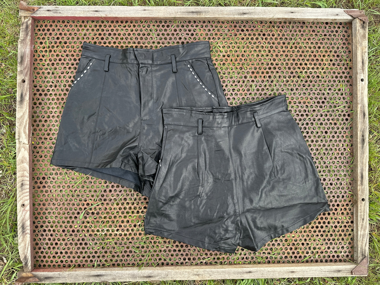 Buckstitch Shorts in Black