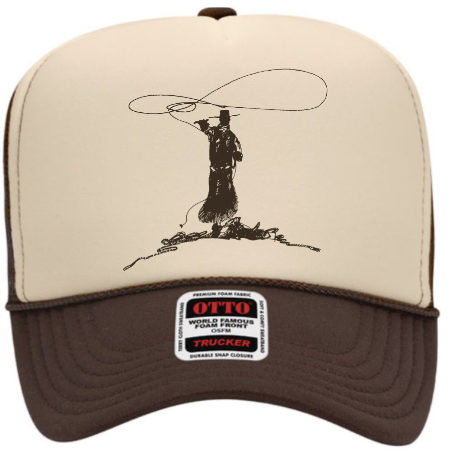 Gotta Catch'm First Foam Trucker Cap in Neutral Splits