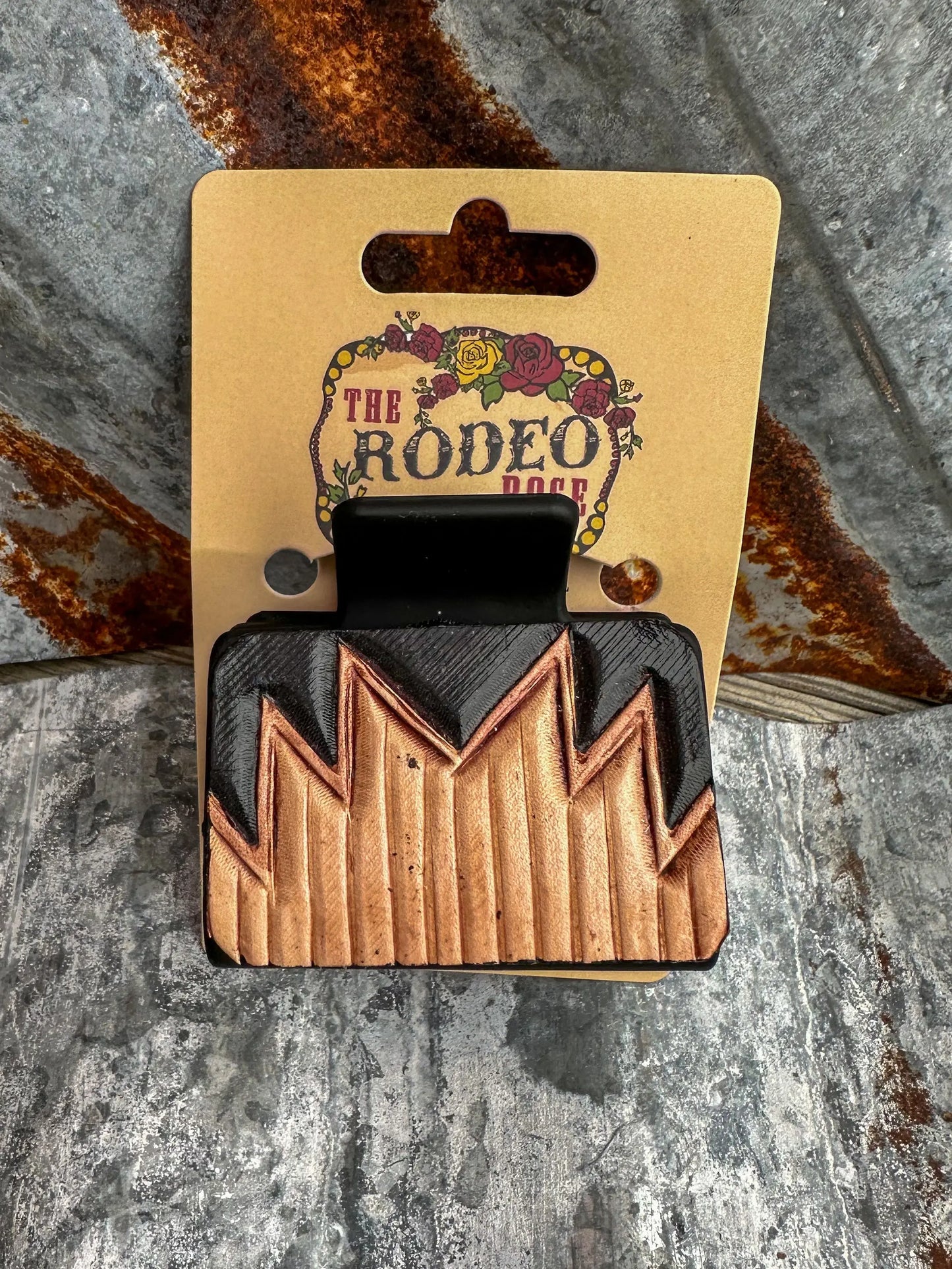 Small Southwest Tooled Hair Clip The Rodeo Rose