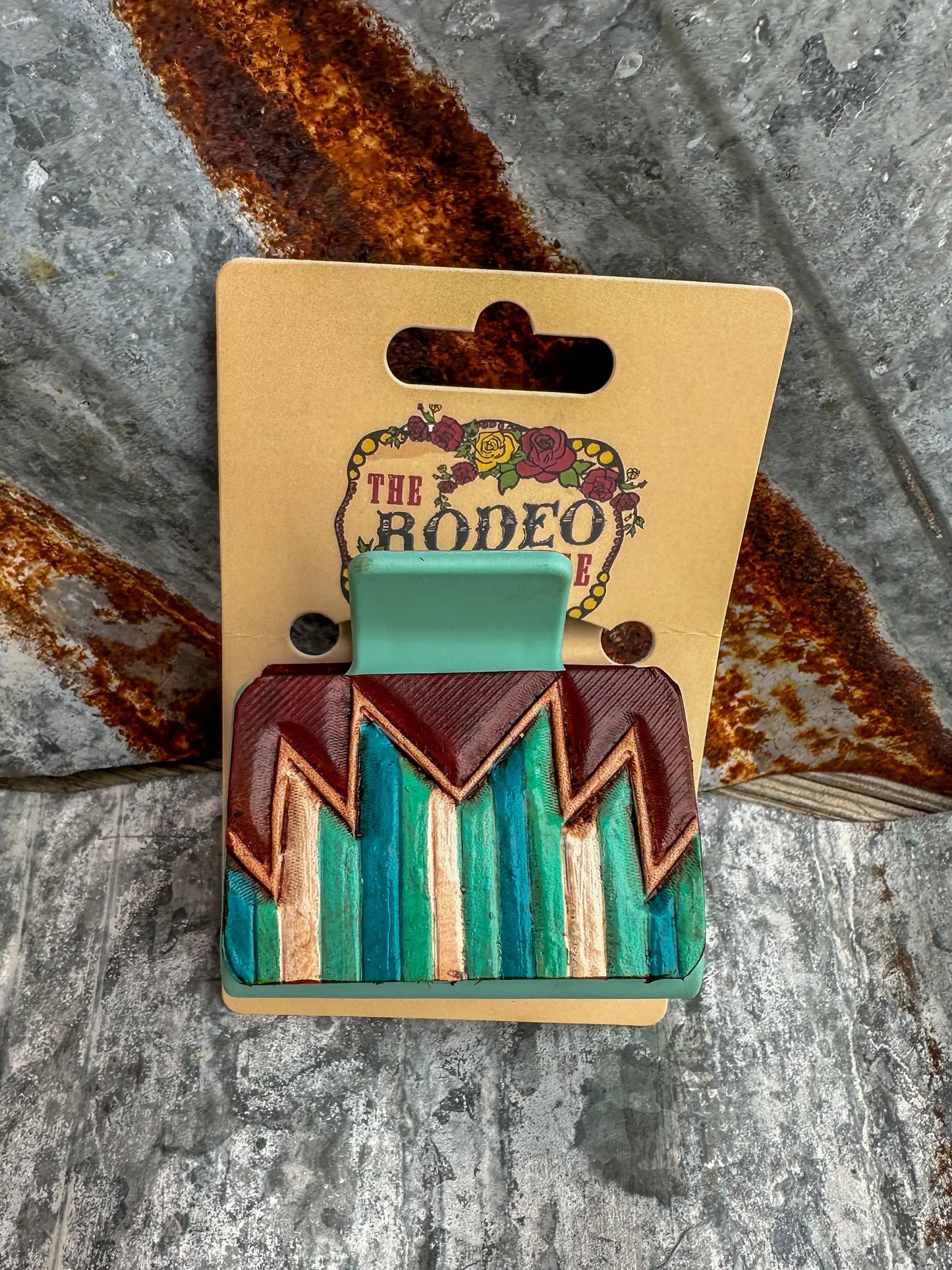 Small Southwest Tooled Hair Clip The Rodeo Rose