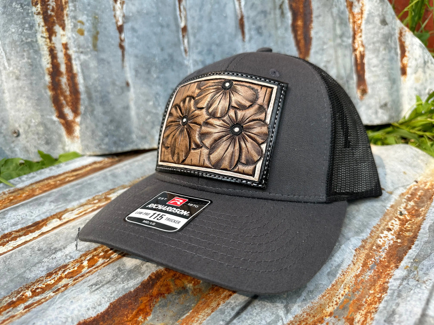 The Primerose Hand Tooled PatchCap The Rodeo Rose