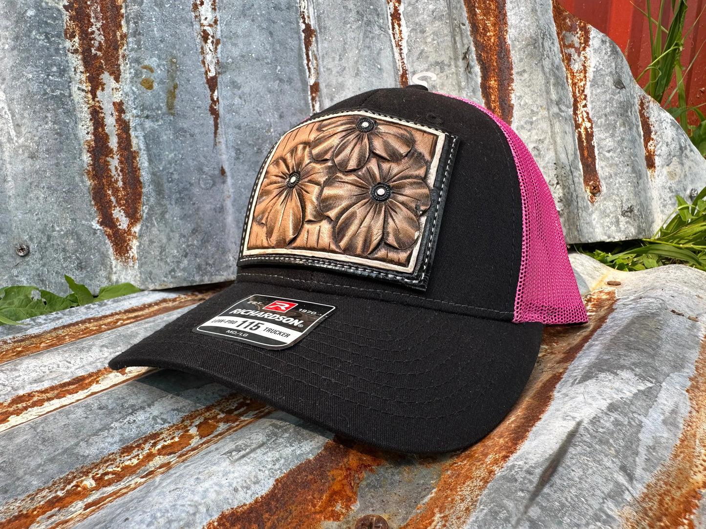 The Primerose Hand Tooled PatchCap The Rodeo Rose