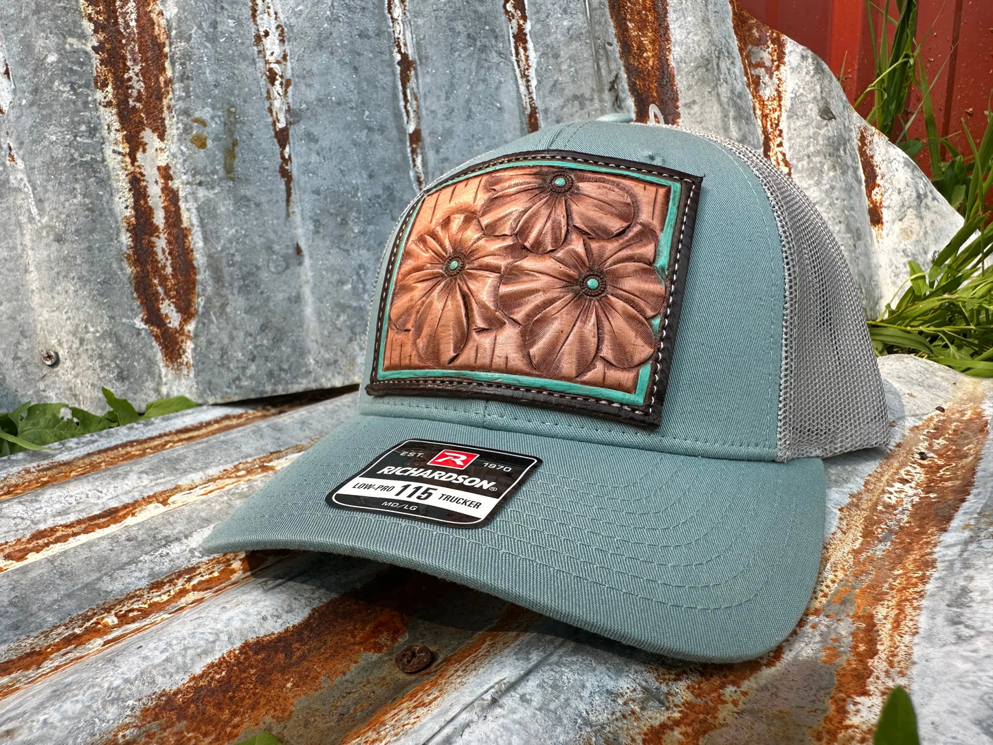 The Primerose Hand Tooled PatchCap The Rodeo Rose