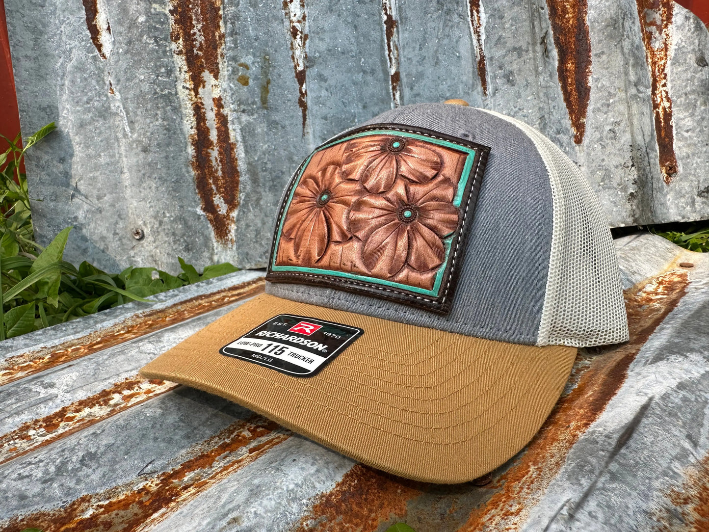 The Primerose Hand Tooled PatchCap The Rodeo Rose