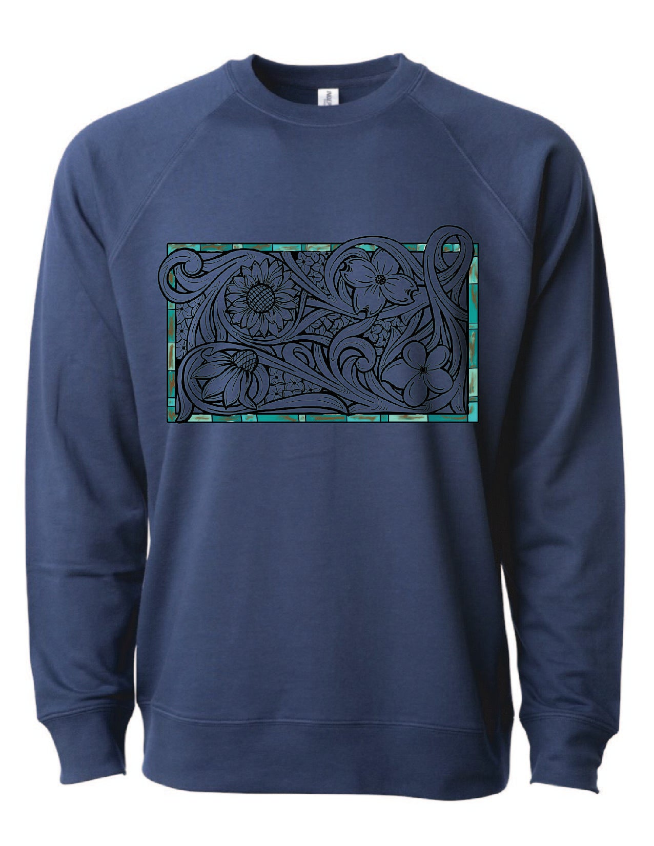 Tooled Floral Crewneck Sweatshirt