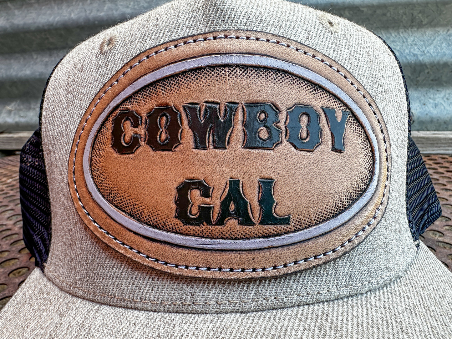 Cowboy Gal Hand Tooled Cap