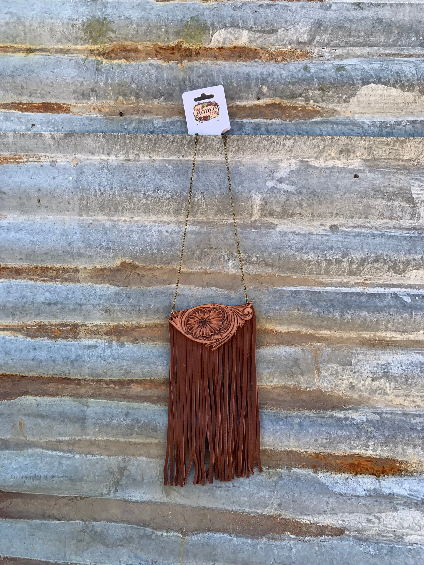 The Anne Tooled Filigree Necklace with Removeable Fringe The Rodeo Rose