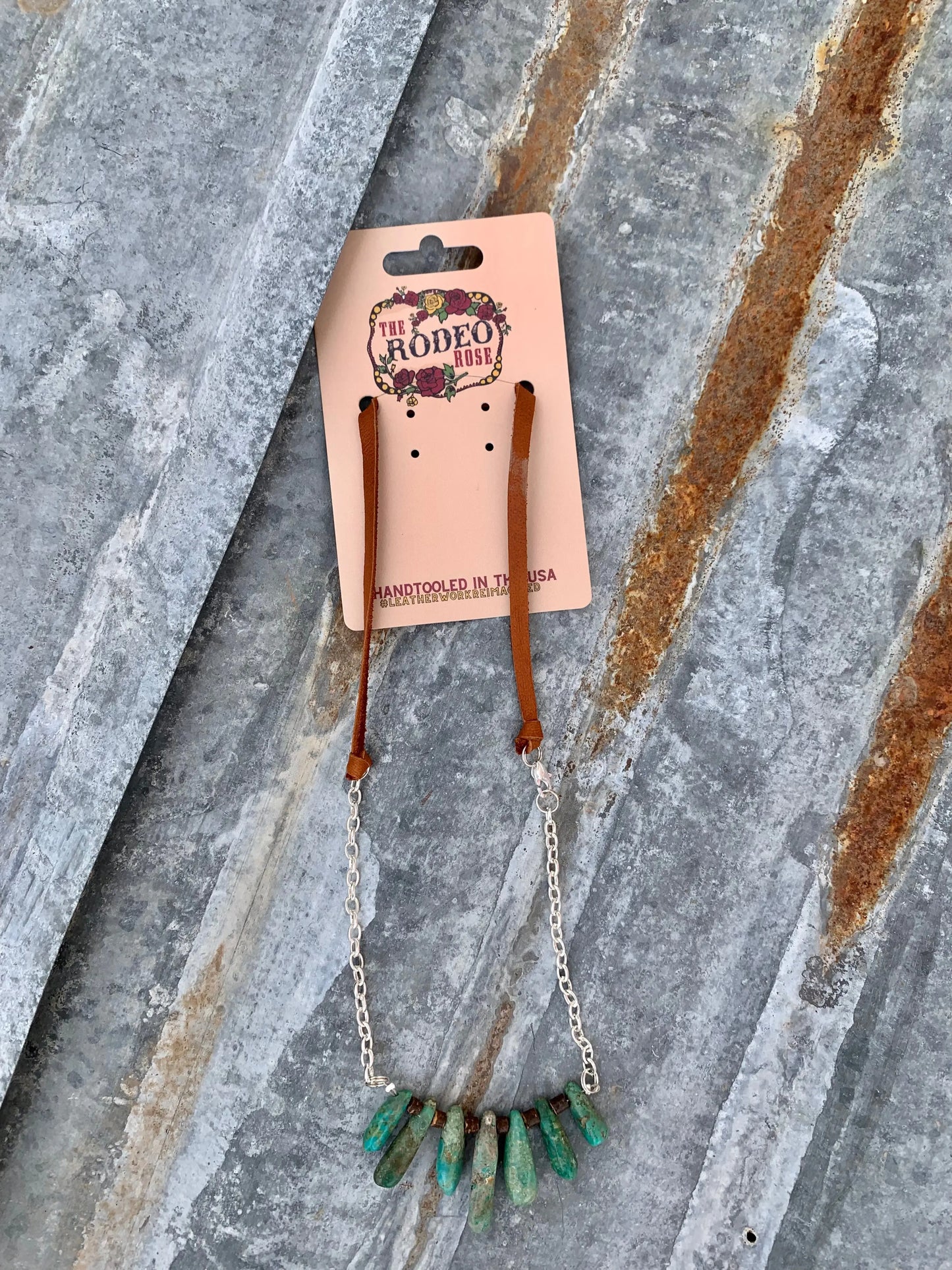 Turquoise Teardrop Necklace The Rodeo Rose