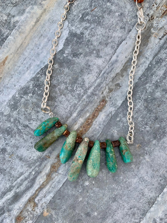 Turquoise Teardrop Necklace The Rodeo Rose