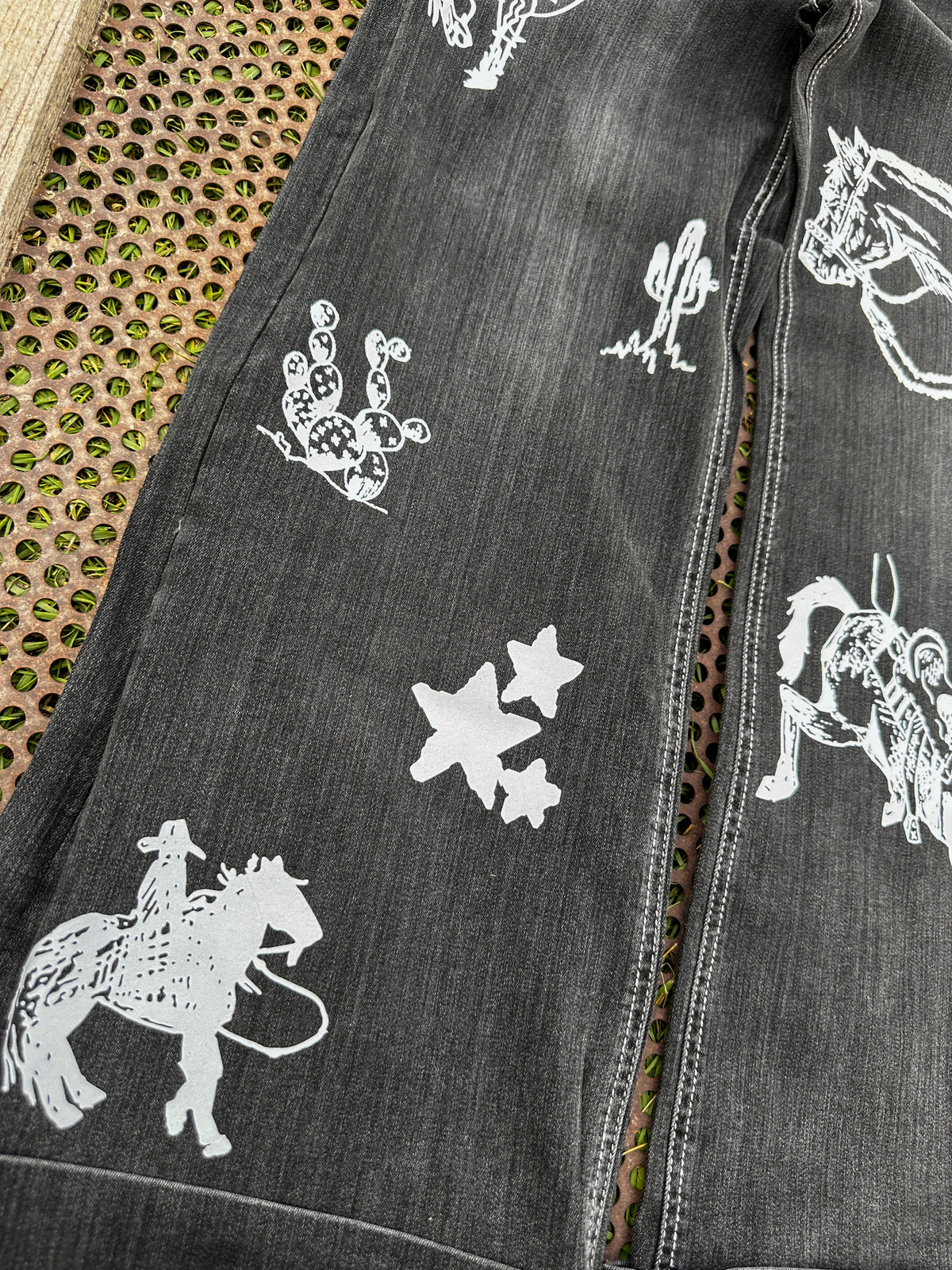 Cowboy Graffiti Palazzo Jeans
