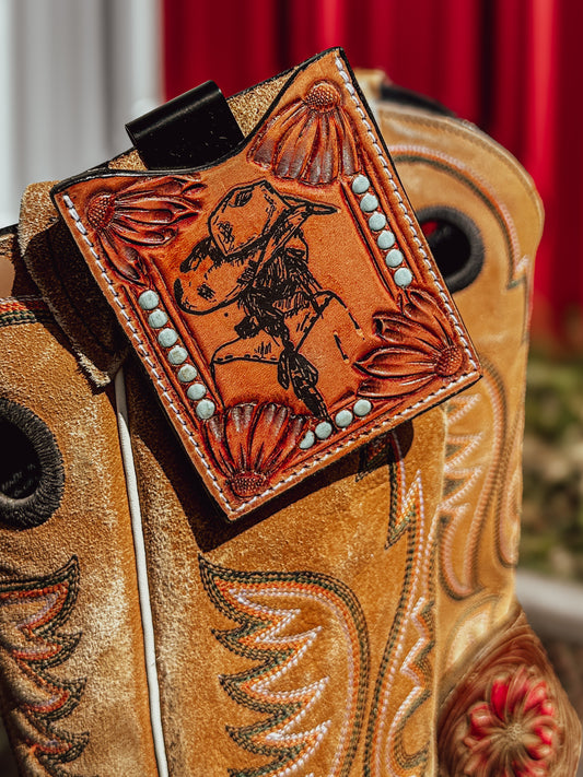 Cowgirl Leather Boot Wallet