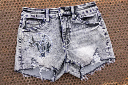 Bucking Jack Rabbit High Rise Denim Shorts