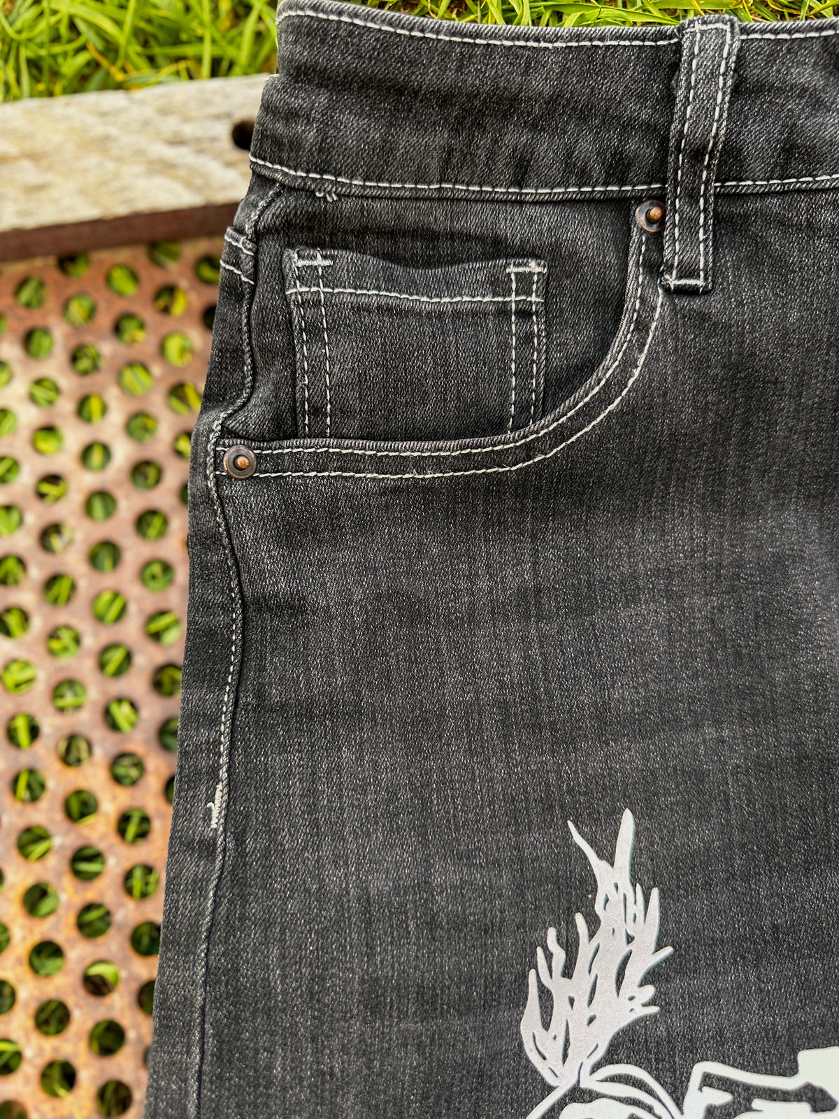 Cowboy Graffiti Palazzo Jeans