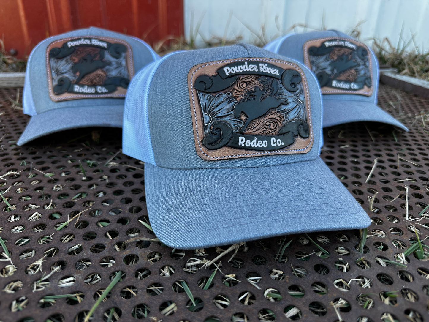 Customizable Tooled Bronc Buckle Cap