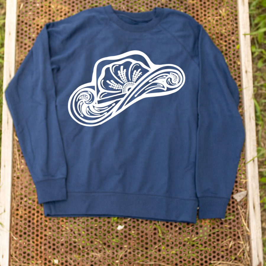Tooled Cowboy Hat Crewneck Sweatshirt