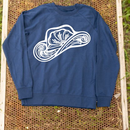 Tooled Cowboy Hat Crewneck Sweatshirt