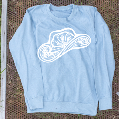 Tooled Cowboy Hat Crewneck Sweatshirt