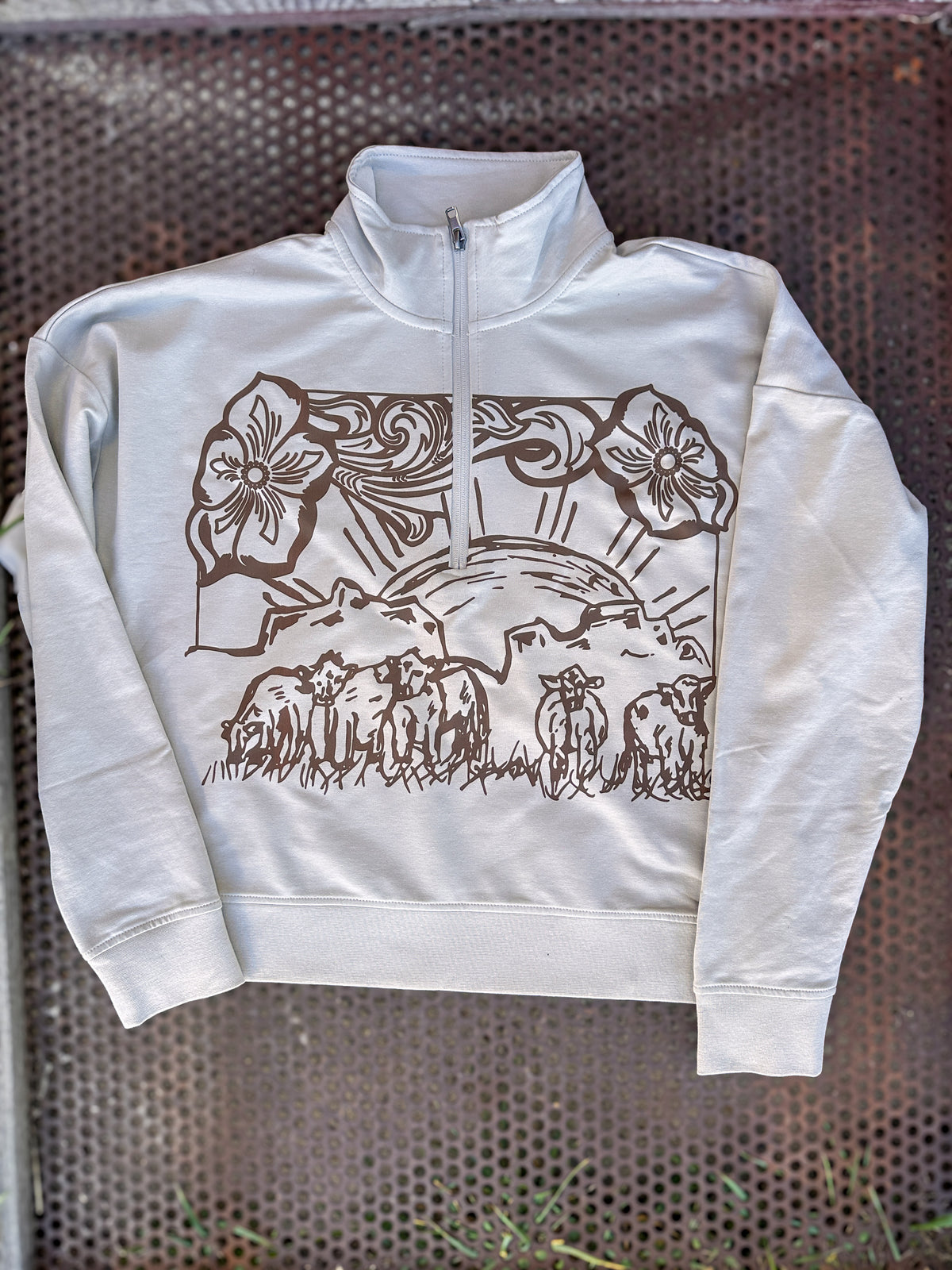 Cattle Call 3/4 Zip Pullover Sweatshirt