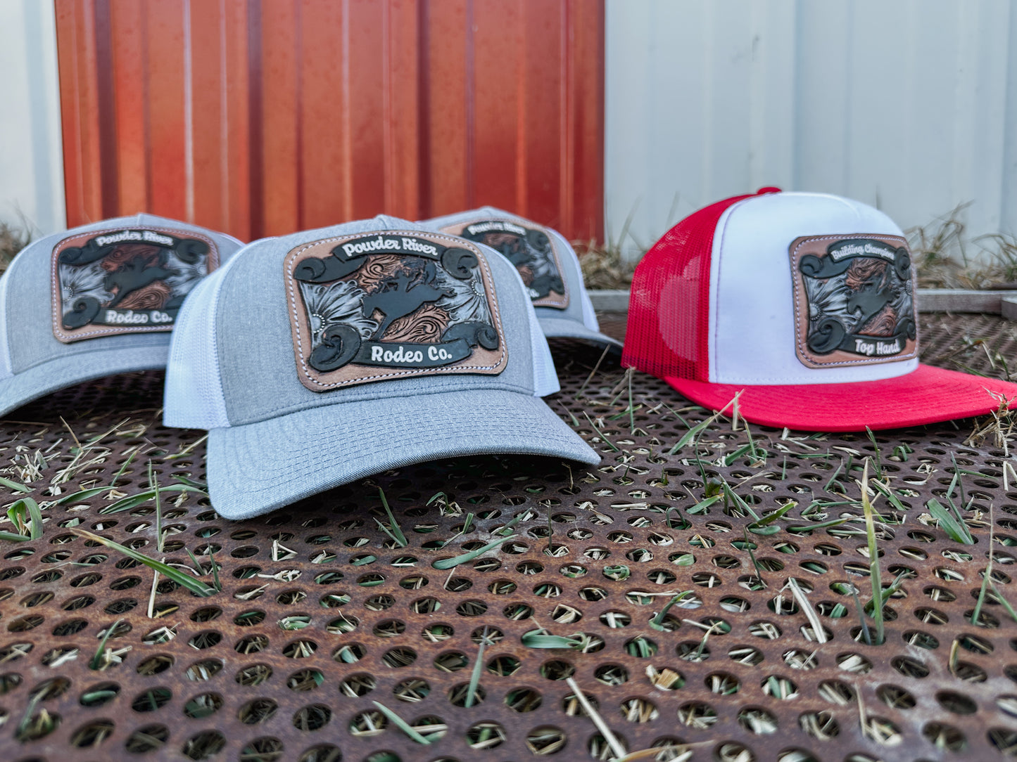 Customizable Tooled Bronc Buckle Cap