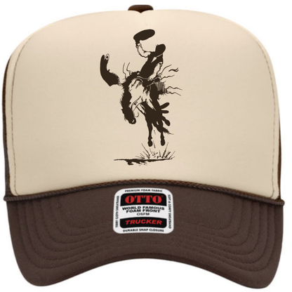Bronc Snapper Foam Trucker Cap in Neutral Splits