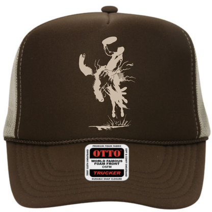 Bronc Snapper Foam Trucker Cap in Neutral Splits