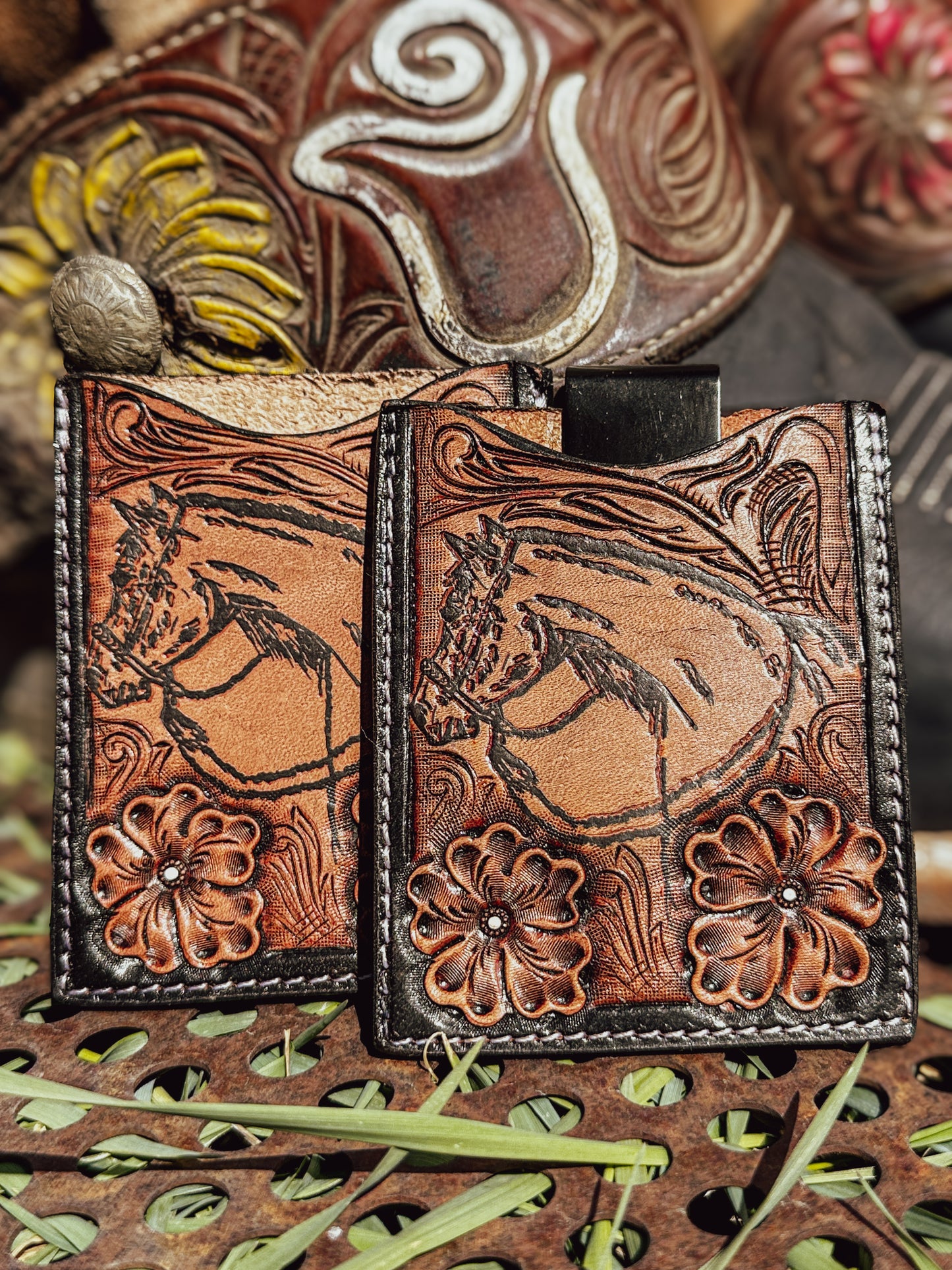 Hackamore Horse Leather Boot Wallet