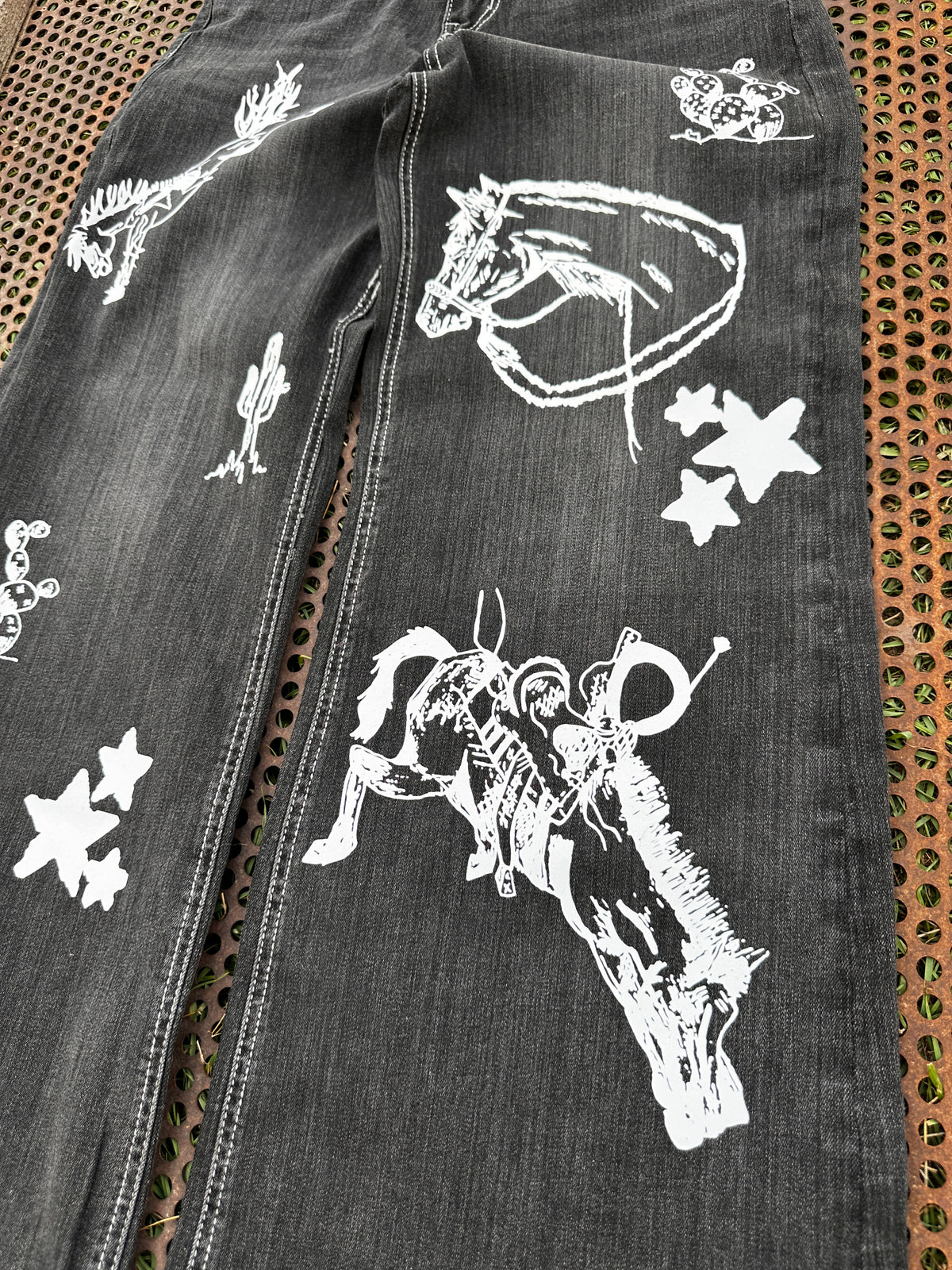 Cowboy Graffiti Palazzo Jeans