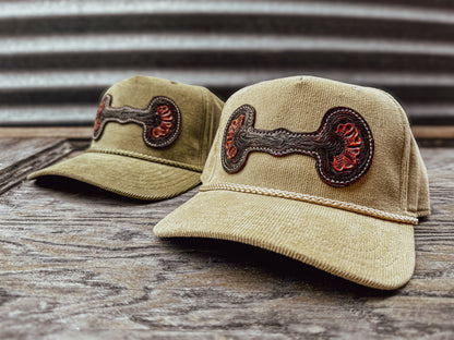 Hand Tooled Leather Snaffle Bit Cap