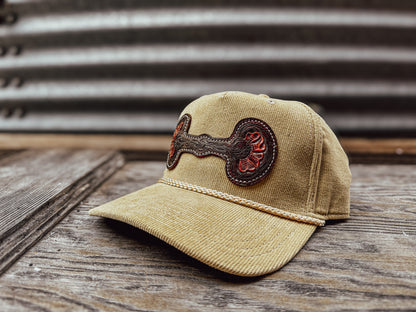 Hand Tooled Leather Snaffle Bit Cap