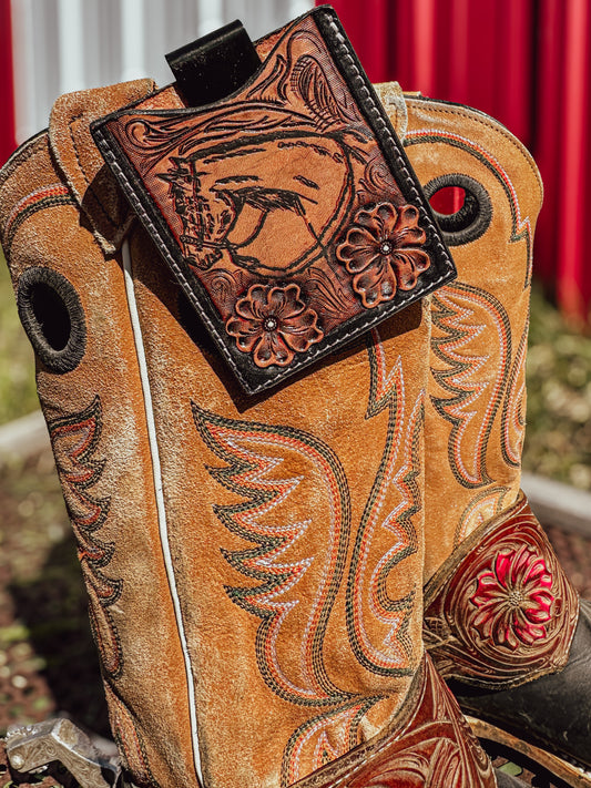 Hackamore Horse Leather Boot Wallet