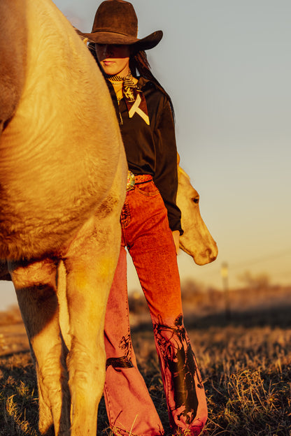 Sagebrush Tapdancer Denim in Red *preorder*