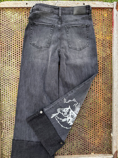 Indian Horse Head A Line Relaxed Jeans