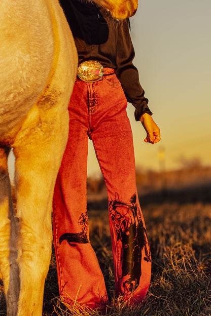 Sagebrush Tapdancer Denim in Red *preorder*