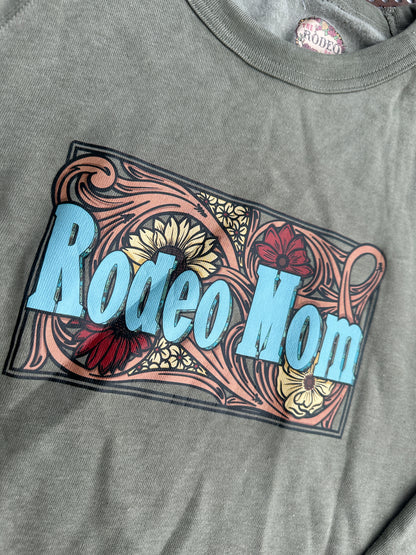 Rodeo Mom crewneck sweatshirt in sage green