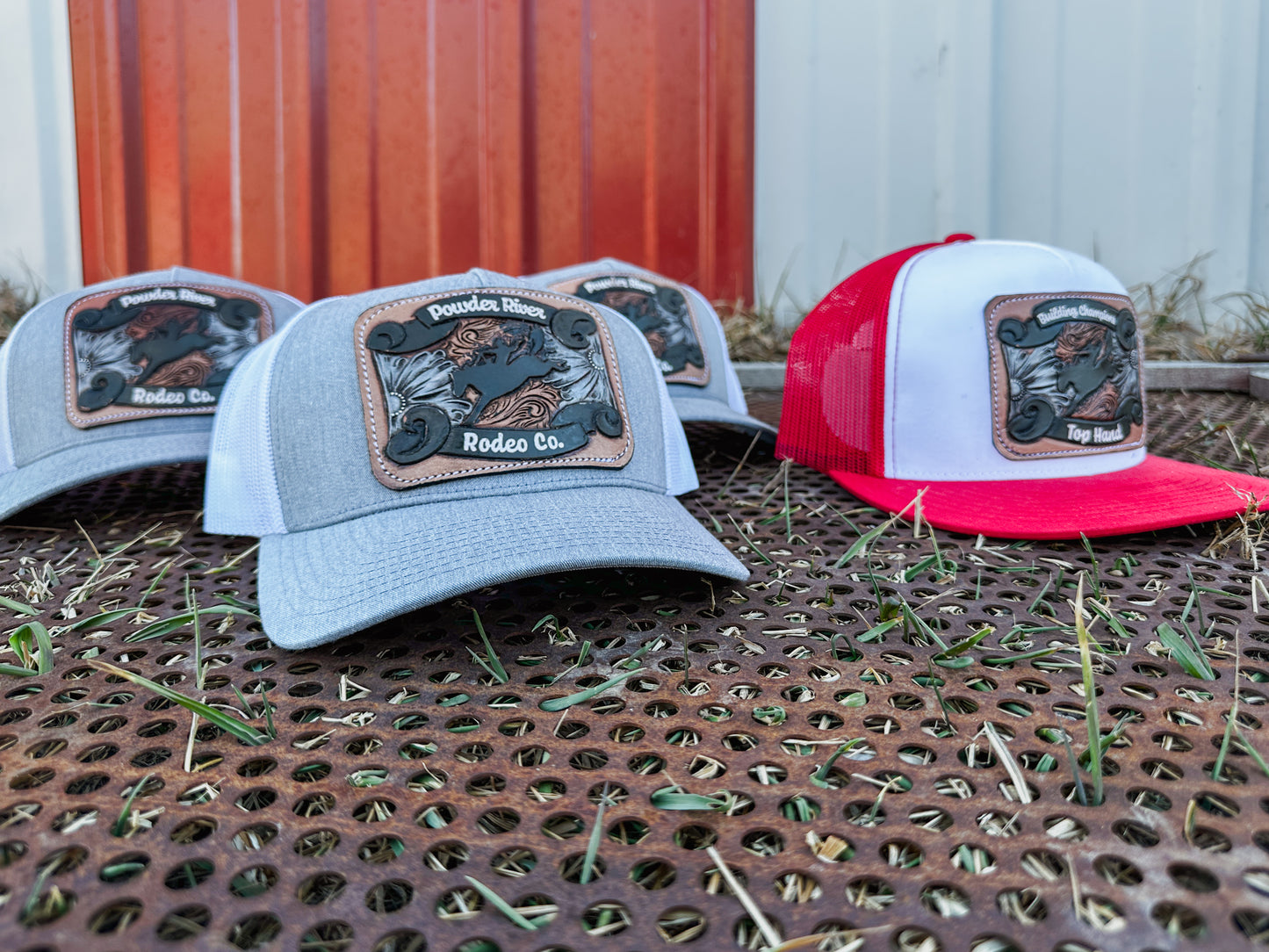 Customizable Tooled Bronc Buckle Cap