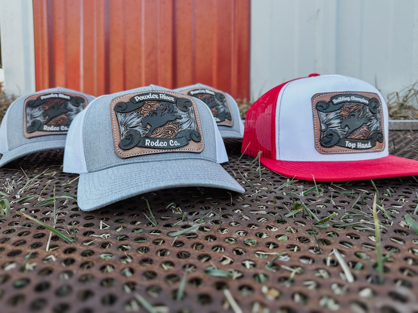 Customizable Tooled Bronc Buckle Cap
