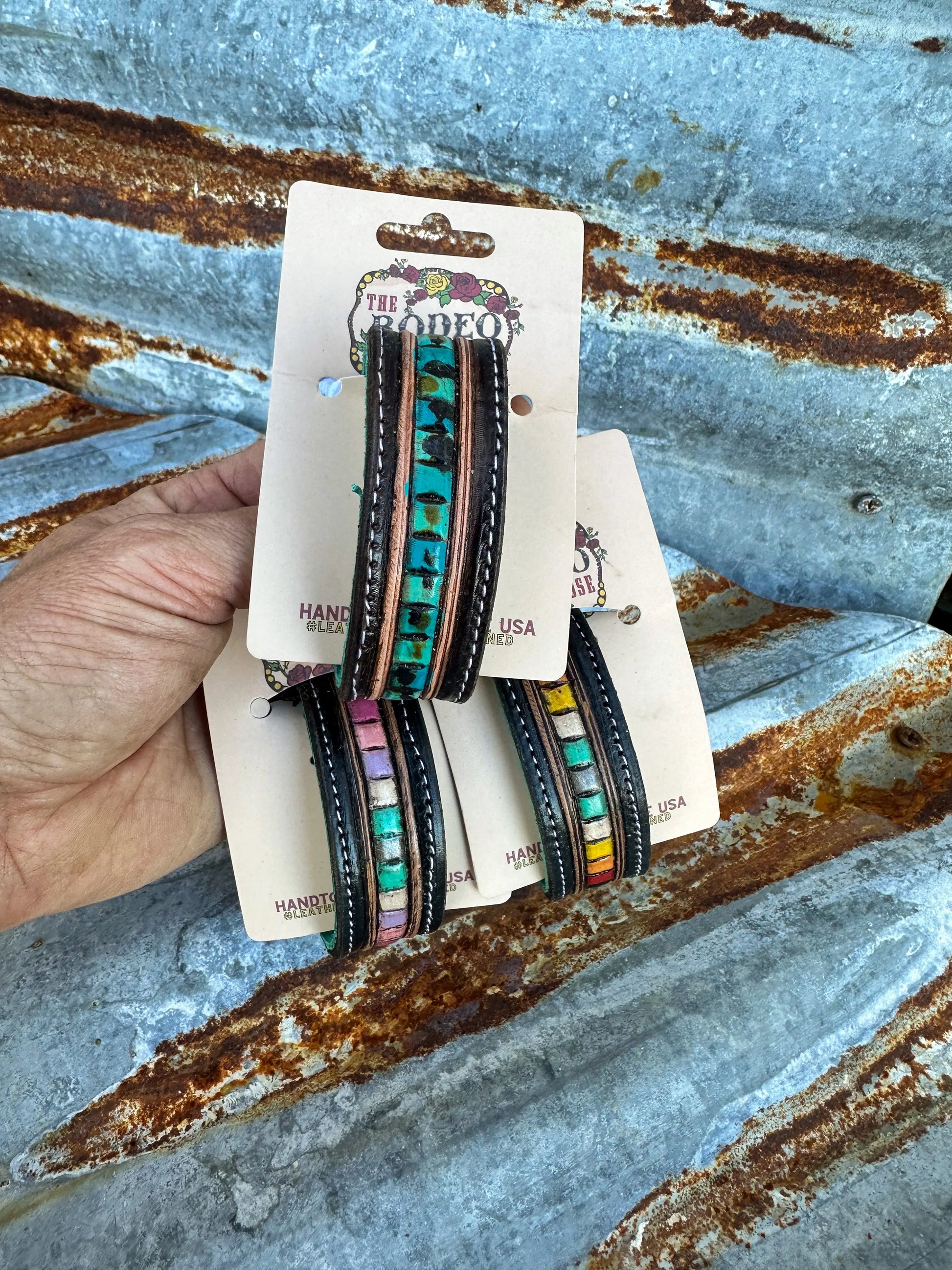 Beaded Turquoise Tooled Cuff The Rodeo Rose