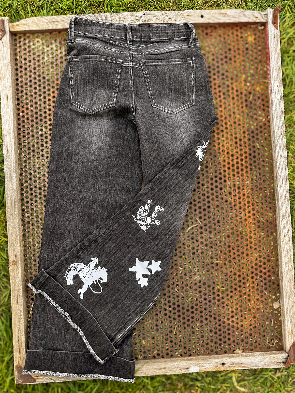 Cowboy Graffiti Palazzo Jeans