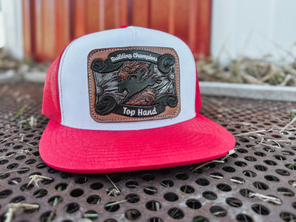 Customizable Tooled Bronc Buckle Cap