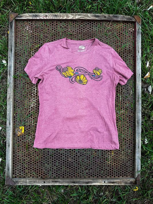 Coneflower tshirt in muave The Rodeo Rose