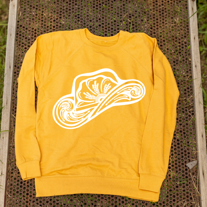 Tooled Cowboy Hat Crewneck Sweatshirt