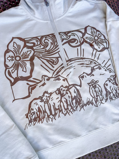 Cattle Call 3/4 Zip Pullover Sweatshirt