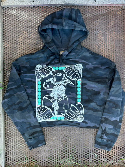 Cowgirl Camo Cropped Hooded Sweatshirt