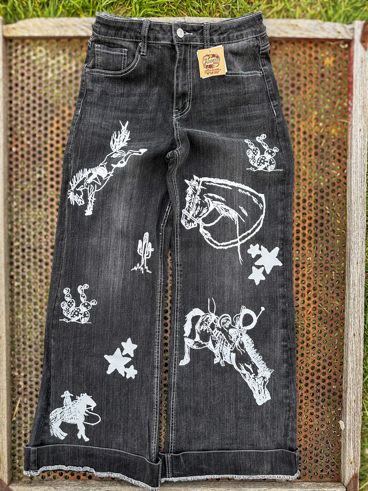 Cowboy Graffiti Palazzo Jeans