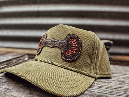 Hand Tooled Leather Snaffle Bit Cap